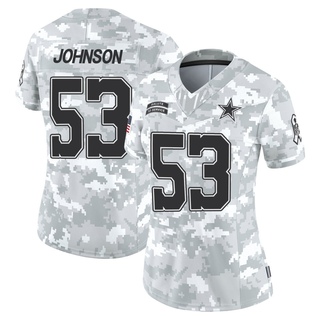 Limited Jason Johnson Women's Dallas Cowboys 2024 Salute to Service Jersey - Arctic Camo