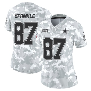 Limited Jeremy Sprinkle Women's Dallas Cowboys 2024 Salute to Service Jersey - Arctic Camo