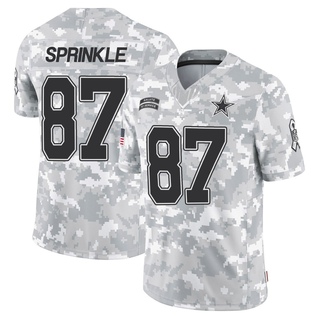 Limited Jeremy Sprinkle Youth Dallas Cowboys 2024 Salute to Service Jersey - Arctic Camo