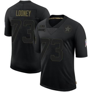 Limited Joe Looney Men's Dallas Cowboys 2020 Salute To Service Jersey - Black