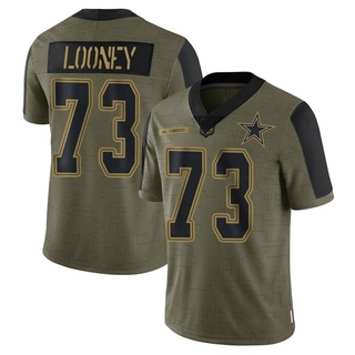 Limited Joe Looney Men's Dallas Cowboys 2021 Salute To Service Jersey - Olive