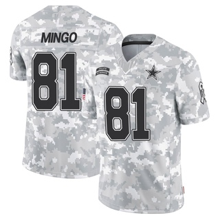 Limited Jonathan Mingo Youth Dallas Cowboys 2024 Salute to Service Jersey - Arctic Camo