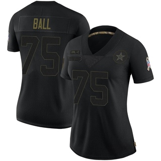 Limited Josh Ball Women's Dallas Cowboys 2020 Salute To Service Jersey - Black