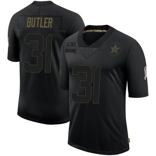 Limited Josh Butler Men's Dallas Cowboys 2020 Salute To Service Jersey - Black