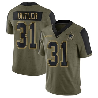 Limited Josh Butler Men's Dallas Cowboys 2021 Salute To Service Jersey - Olive