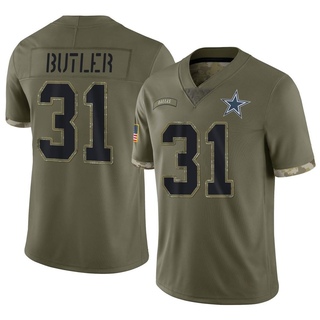 Limited Josh Butler Men's Dallas Cowboys 2022 Salute To Service Jersey - Olive