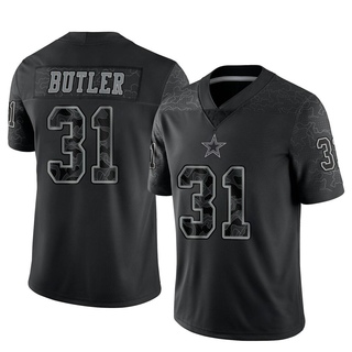 Limited Josh Butler Men's Dallas Cowboys Reflective Jersey - Black