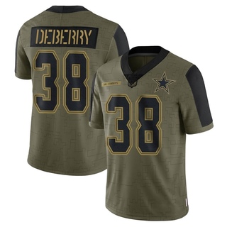 Limited Josh DeBerry Men's Dallas Cowboys 2021 Salute To Service Jersey - Olive