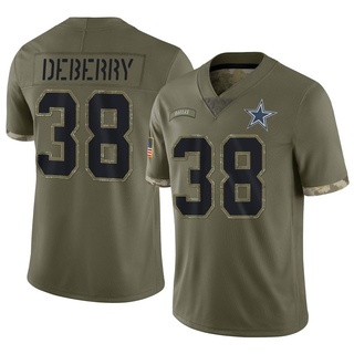 Limited Josh DeBerry Men's Dallas Cowboys 2022 Salute To Service Jersey - Olive