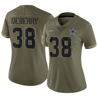 Limited Josh DeBerry Women's Dallas Cowboys 2022 Salute To Service Jersey - Olive