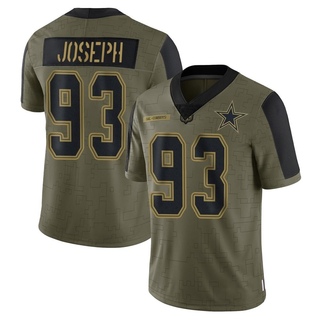 Limited Linval Joseph Youth Dallas Cowboys 2021 Salute To Service Jersey - Olive