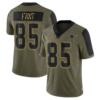 Limited Princeton Fant Men's Dallas Cowboys 2021 Salute To Service Jersey - Olive