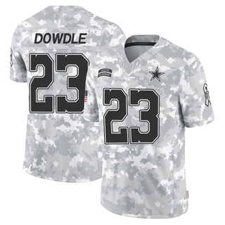 Limited Rico Dowdle Men's Dallas Cowboys 2024 Salute to Service Jersey - Arctic Camo