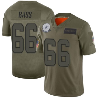 Limited T.J. Bass Men's Dallas Cowboys 2019 Salute to Service Jersey - Camo