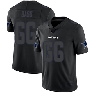 Limited T.J. Bass Men's Dallas Cowboys Jersey - Black Impact