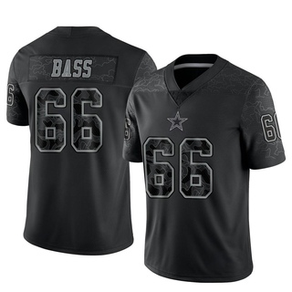 Limited T.J. Bass Men's Dallas Cowboys Reflective Jersey - Black