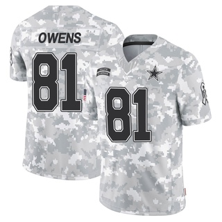 Limited Terrell Owens Men's Dallas Cowboys 2024 Salute to Service Jersey - Arctic Camo