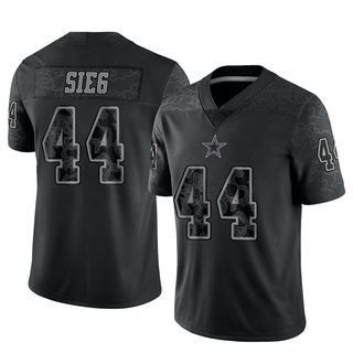 Limited Trent Sieg Men's Dallas Cowboys Reflective Jersey - Black