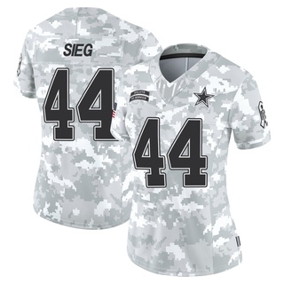 Limited Trent Sieg Women's Dallas Cowboys 2024 Salute to Service Jersey - Arctic Camo