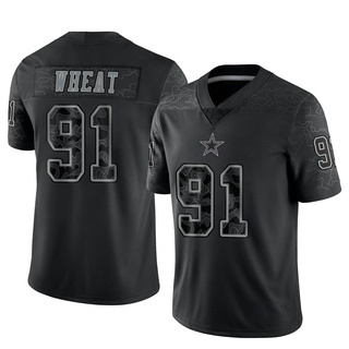 Limited Tyrus Wheat Men's Dallas Cowboys Reflective Jersey - Black